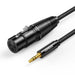 UGREEN AV182 XLR към жак 3.5mm AUX 1m (черен)