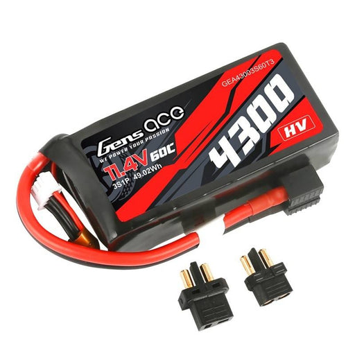 Батерия Gens Ace 4300mAh 11.4V 60C 3S1P z XT60/T - Plug