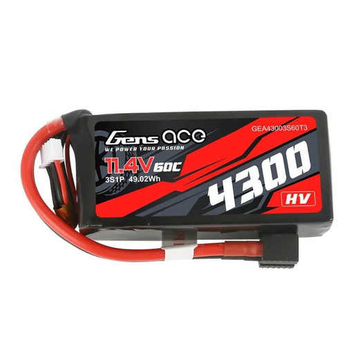 Батерия Gens Ace 4300mAh 11.4V 60C 3S1P z XT60/T - Plug