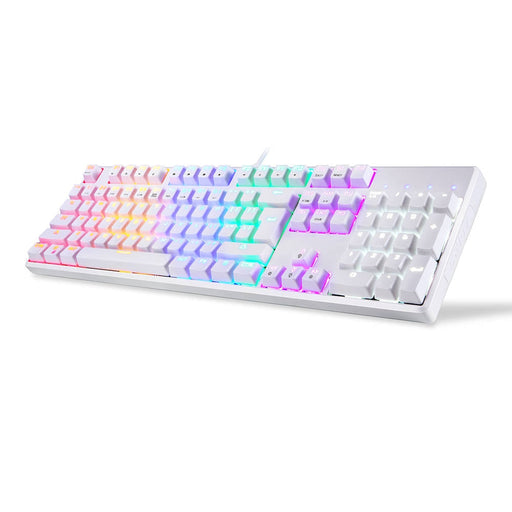 Механична гейминг клавиатура Motospeed CK107 RGB бяла