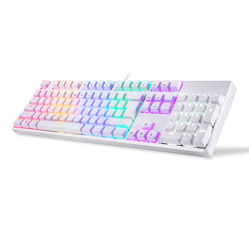 Механична гейминг клавиатура Motospeed CK107 RGB бяла