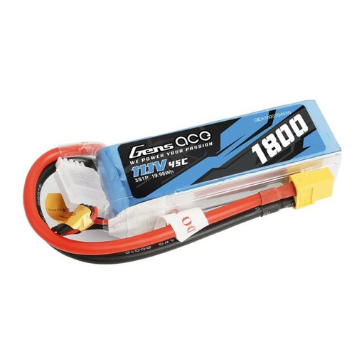 Батерия GensAce LiPo 1800mAh 11.1V 45C 3S1P XT60