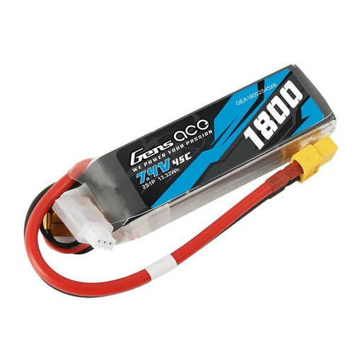 Батерия GensAce LiPo 1800mAh 7.4V 45C 2S1P XT60