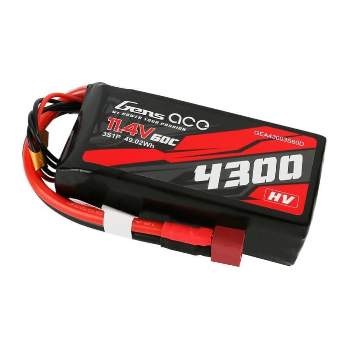 Батерия Gens Ace 4300mAh 11.4V 60C 3S1P T - Plug