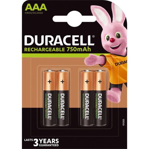 Комплект батерии NiMH Duracell 750mAh LR03/AAA 4бр.