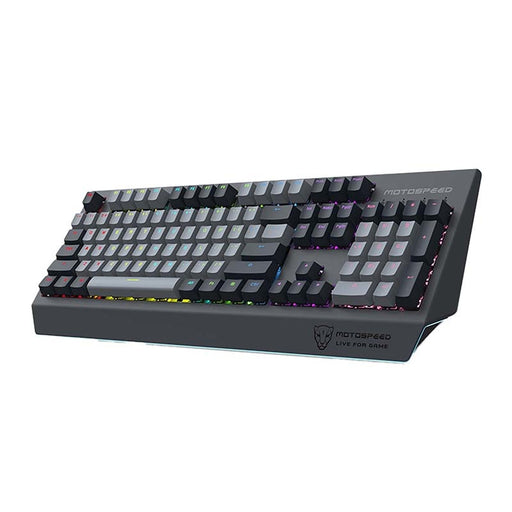 Механична гейминг клавиатура Motospeed CK99 RGB черно - сива