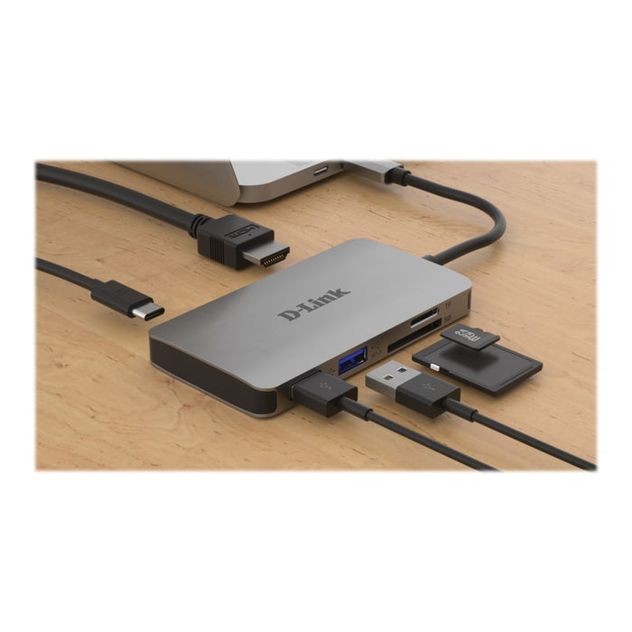 Хъб D - LINK USB - C 6 - port USB 3.0 hub with HDMI and