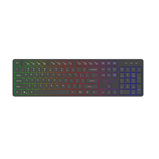 Безжична тънка клавиатура Delux SK800GL 2.4G Silent RGB