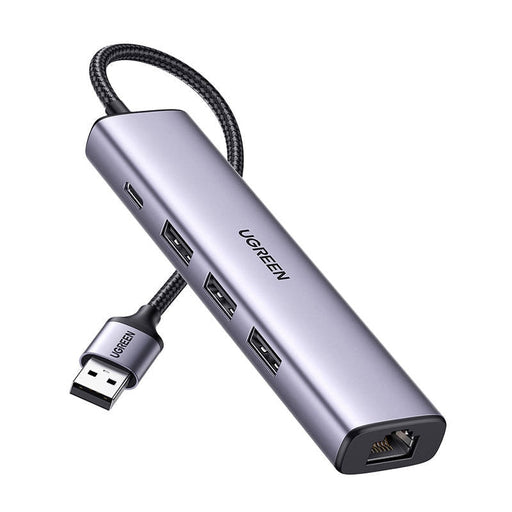 UGREEN 5в1 адаптер USB - A към 3x USB 3.0 RJ45