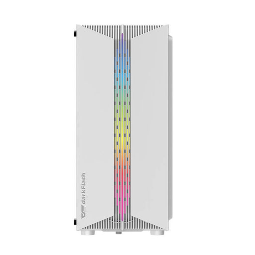 Darkflash DK151 компютърна кутия LED с 3 вентилатораs (бял)