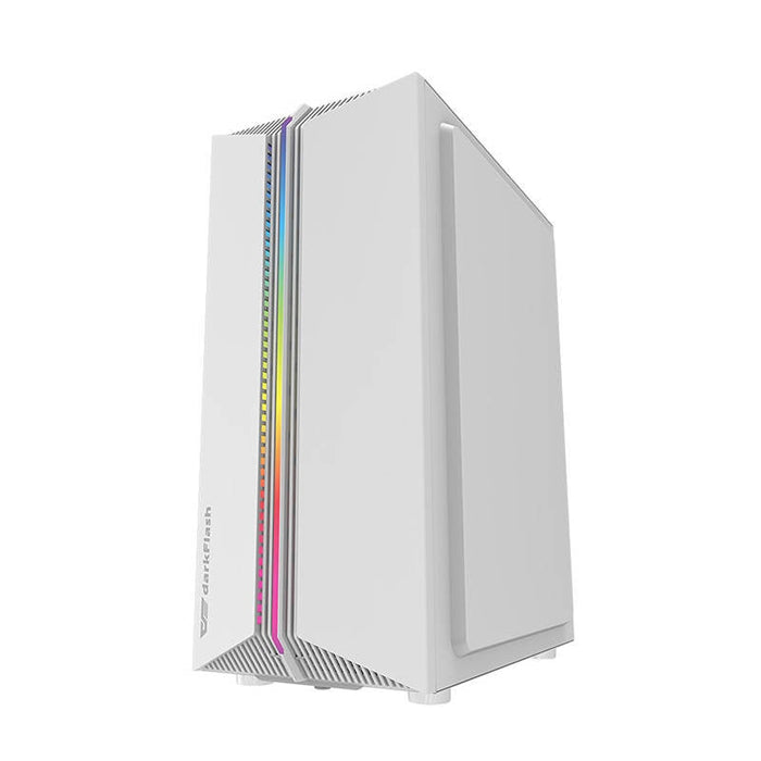 Darkflash DK151 компютърна кутия LED с 3 вентилатораs (бял)