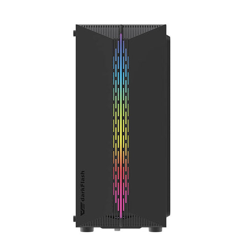Darkflash DK151 компютърна кутия LED с 3 вентилатора (черен)