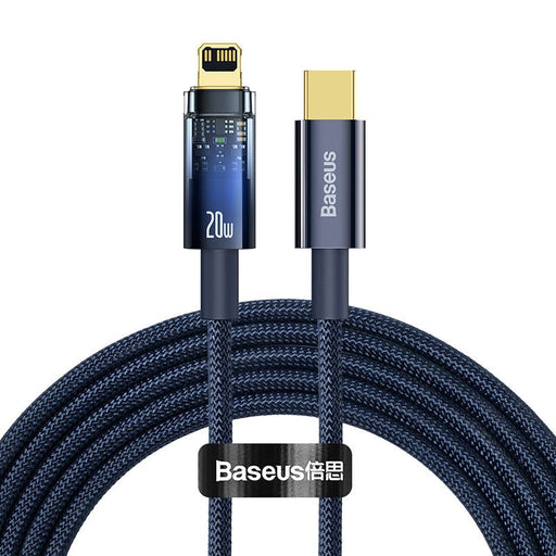 Кабел Baseus Explorer USB - C към Lightning 20W 2m син