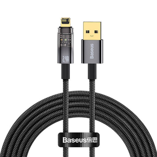 Кабел Baseus Explorer USB към Lightning 2.4A 2m черен