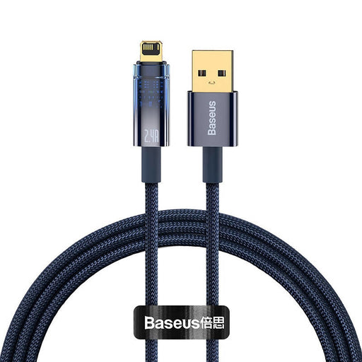 Кабел Baseus Explorer USB към Lightning 2.4A 1m син