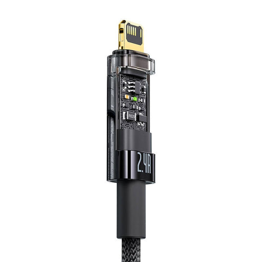 Кабел Baseus Explorer USB към Lightning 2.4A 1m черен