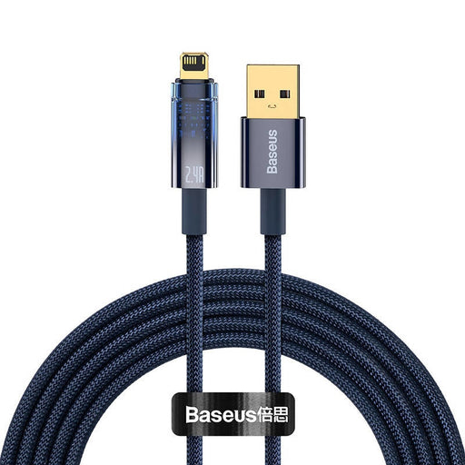 Кабел Baseus Explorer USB към Lightning 2.4A 2m син