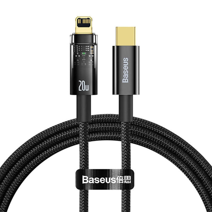 Кабел Baseus Explorer USB - C към Lightning 20W 1m черен