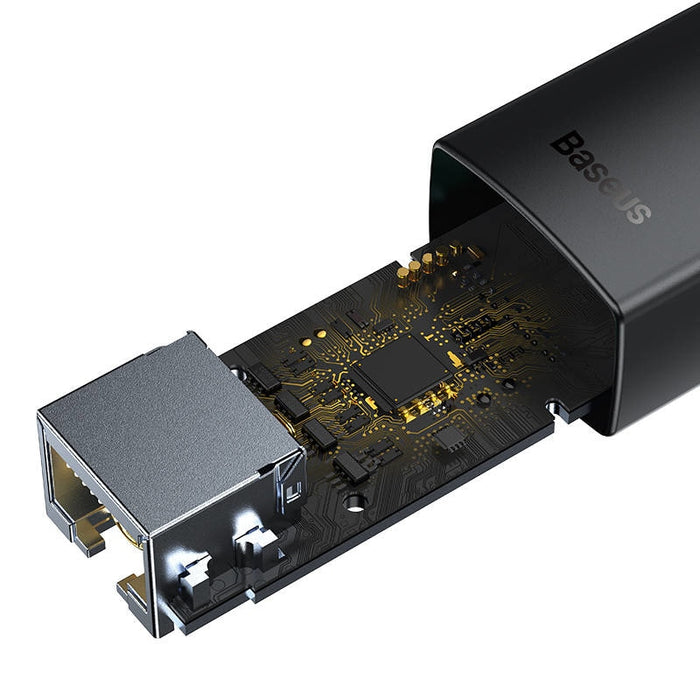 Мрежов адаптер Baseus Lite USB към RJ45 1000Mbps черен