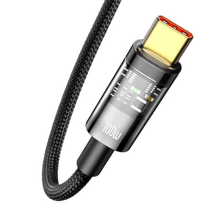 Кабел Baseus Explorer USB към USB - C 100W 2m черен