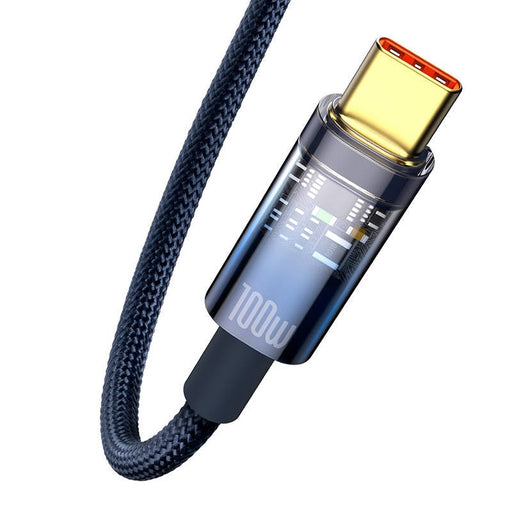 Кабел Baseus Explorer USB към USB - C 100W 1m син