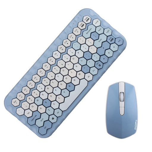 Безжичен комплект клавиатура + мишка MOFII Honey 2.4G (син)