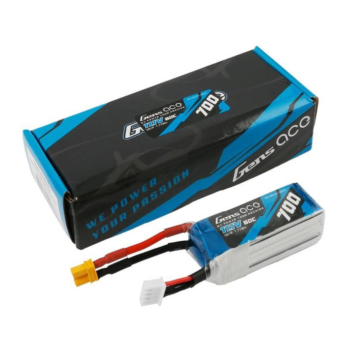 Батерия GensAce 700mAh 11.1V 60C 3S1P XT30