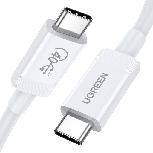 Кабел USB - C към UGREEN USB4 40Gbps 0.8m (бял)