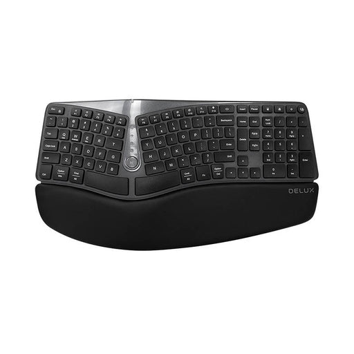 Безжична ергономична клавиатура Delux GM901D BT + 2.4G (бял)