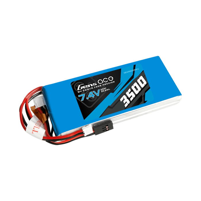 Батерия LiPo Gens Ace 3500mAh 7,4V 1C 2S1P RX/TX нова версия