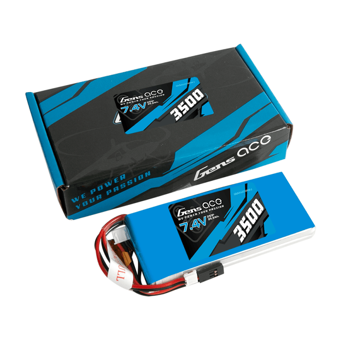 Батерия LiPo Gens Ace 3500mAh 7,4V 1C 2S1P RX/TX нова версия