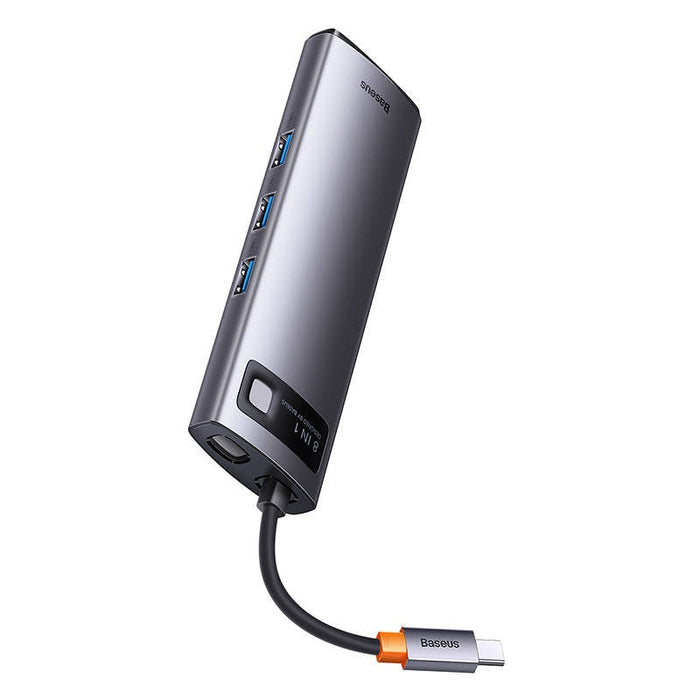 Хъб 8в1 Baseus Metal Gleam Series USB - C към 3x USB