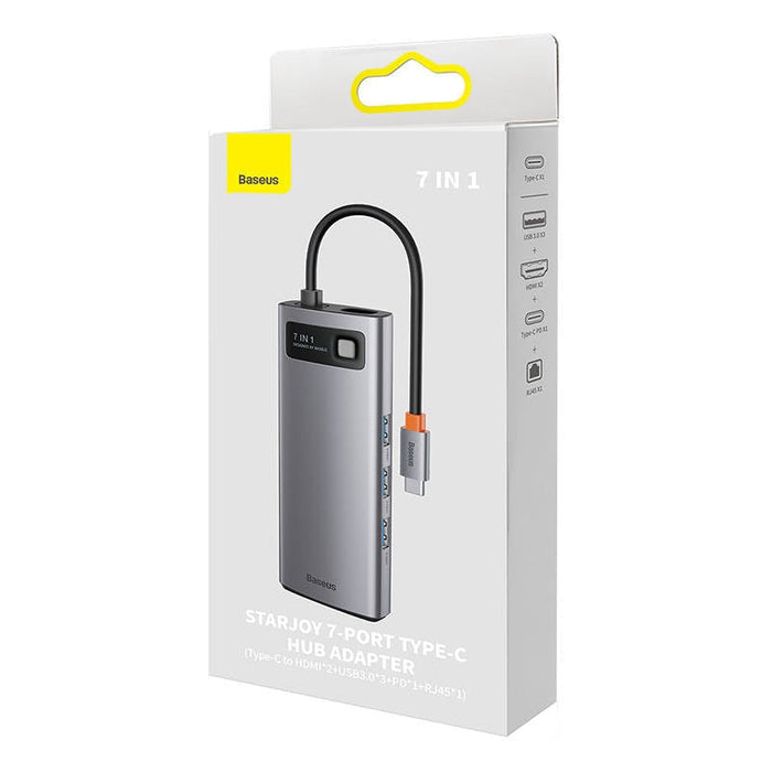 Хъб 7в1 Baseus Metal Gleam Series USB - C към 3x USB