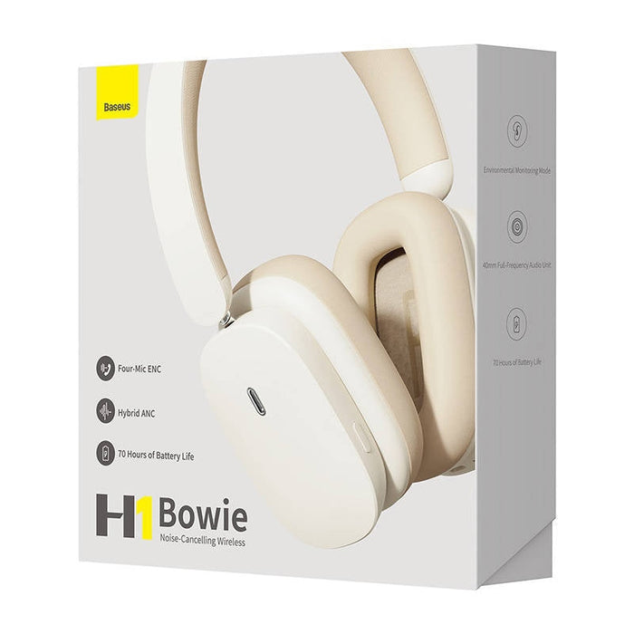 Безжични слушалки Baseus Bowie H1 Bluetooth 5.2 400mAh бели