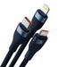USB кабел 3в1 Baseus Flash Series 2 USB - C + micro