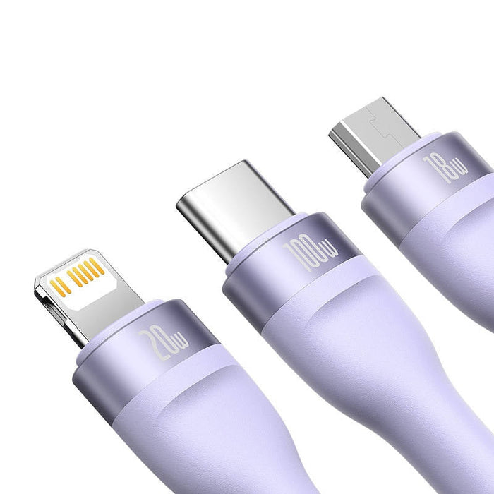 USB кабел 3в1 Baseus Flash Series 2 USB - C + micro