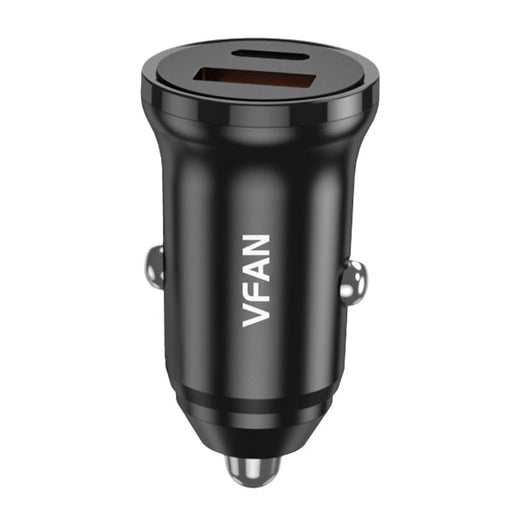 Зарядно за кола Vipfan C03 USB + USB - C 20W PD QC 3.0 черно