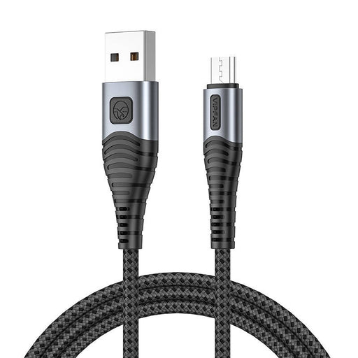 Кабел Vipfan X10 USB към MicroUSB 3A 1.2m плетен черен