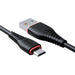 Кабел Vipfan Anti - Break X01 USB към Micro 3A 1m Черен