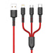 3в1 кабел Vipfan X02 USB - C / Lightning Micro 3.5A
