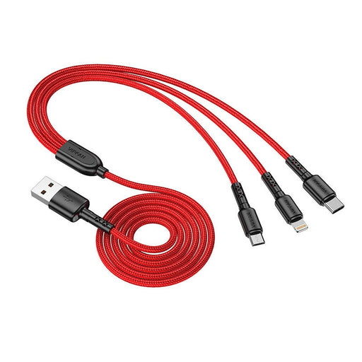 3в1 кабел Vipfan X02 USB - C / Lightning Micro 3.5A