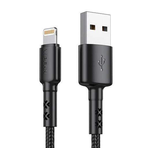 Кабел Vipfan X02 USB към Lightning 3A 1.8m черен