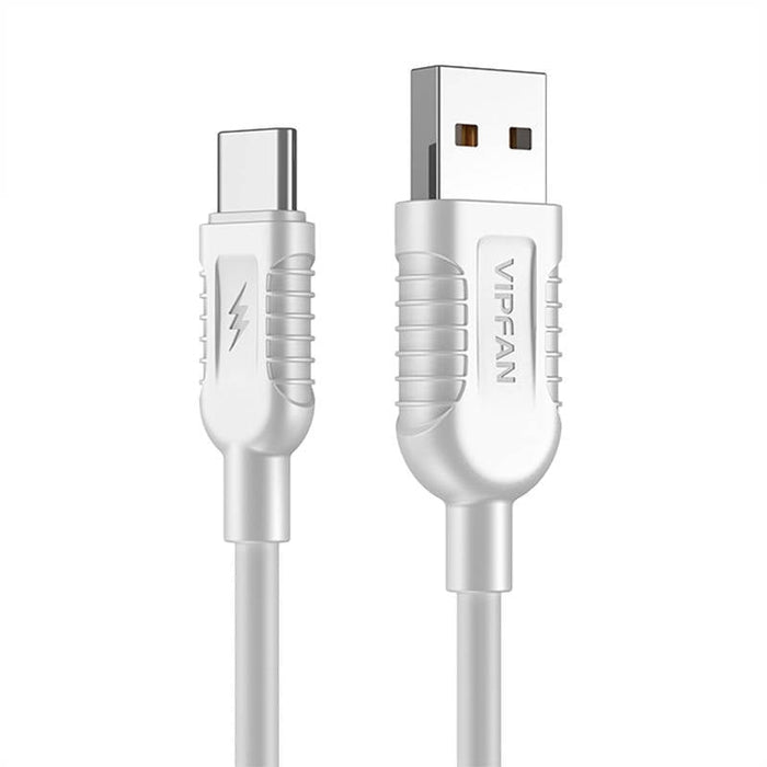 Кабел Vipfan X04 USB към USB - C 5A 1.2m Бял