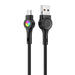 Кабел Vipfan Colorful X08 USB към Micro 3A 1.2m Черен