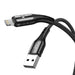 Кабел Vipfan Colorful X13 USB към Lightning 3A 1.2m черен