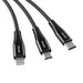 3в1 кабел Vipfan X16 USB - C/ Lightning / Micro 66W