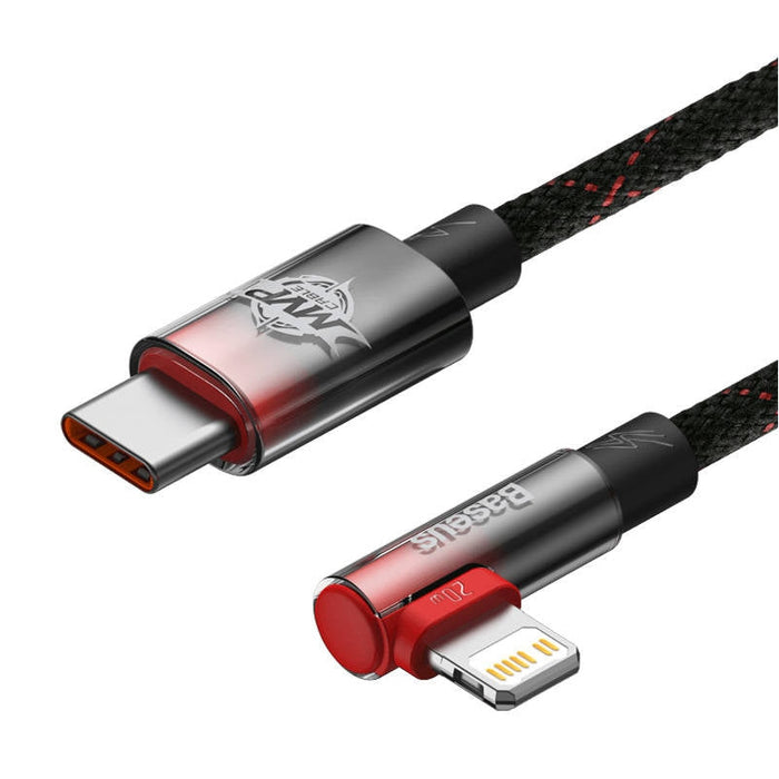 Кабел Baseus MVP USB-C към Lightning 20W 1m Черно-червен
