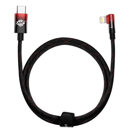 Кабел Baseus MVP USB-C към Lightning 20W 1m Черно-червен