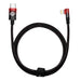 Кабел Baseus MVP USB-C към Lightning 20W 1m Черно-червен
