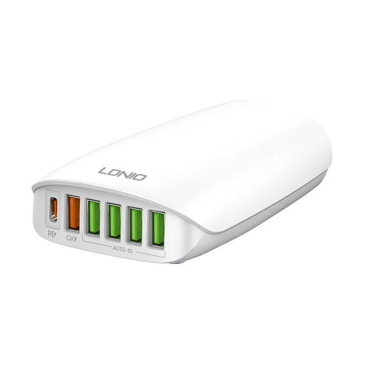 Зарядно устройство LDNIO A6573C 5x USB 65W 1.5m Бял